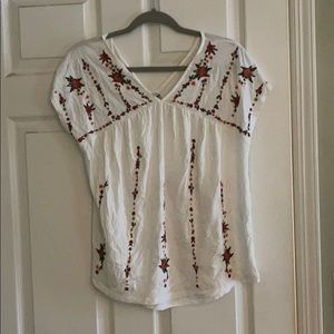 Lucky Brand Embroidered Tee